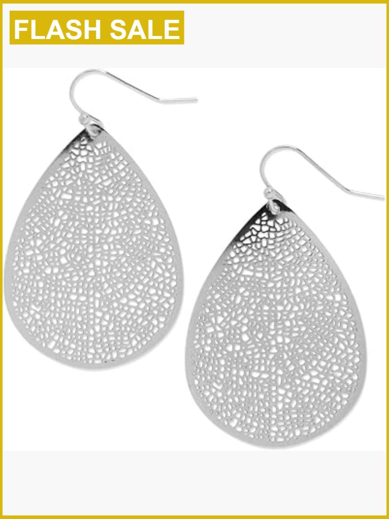 Teardrop Filigree Dangle Earrings - Lightweight Statement Jewelry